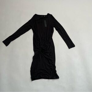 NWT ISDA & CO ruched long sleeve dress